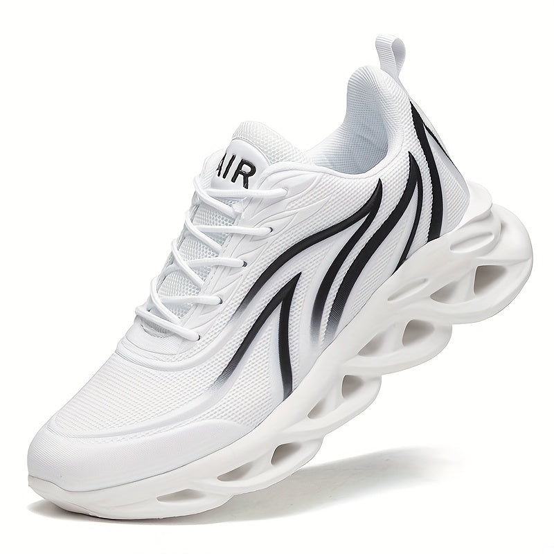 Men's Lace-up Blade Sneakers - Lightweight and Breathable Athletic Shoes for Running, Basketball, and Gym